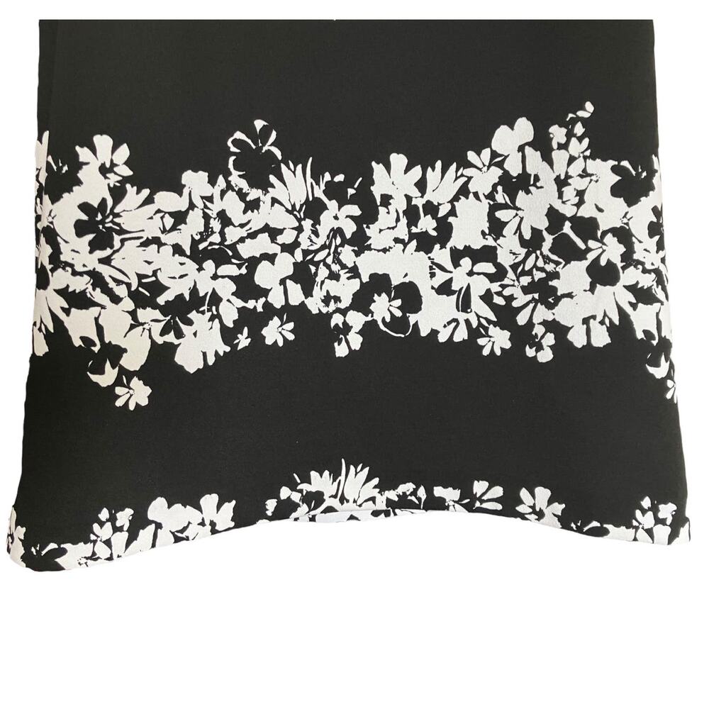 Banana Republic Women's Black w/ White Floral Day Shift Dress | Size 4 - Picture 9 of 11